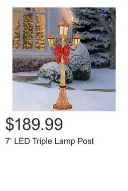 Costco 7' LED Triple Lamp Post offer
