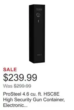 Costco ProSteel 4.6 cu. ft. HSC8E High Security Gun Container, Electronic Lock offer