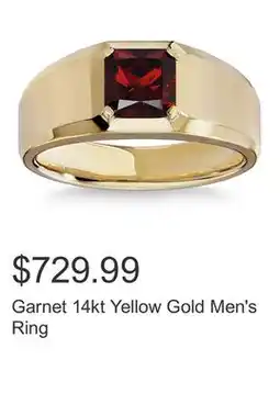 Costco Garnet 14kt Yellow Gold Men's Ring offer