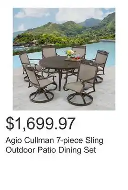 Costco Agio Cullman 7-piece Sling Outdoor Patio Dining Set offer