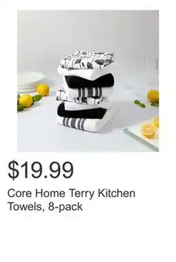 Costco Core Home Terry Kitchen Towels, 8-pack offer