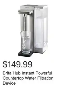 Costco Brita Hub Instant Powerful Countertop Water Filtration Device offer