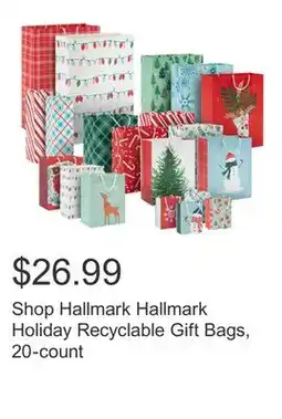 Costco Shop Hallmark Hallmark Holiday Recyclable Gift Bags, 20-count offer