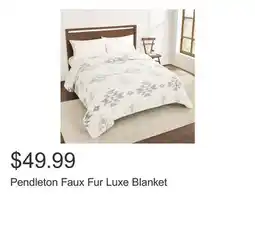 Costco Pendleton Faux Fur Luxe Blanket offer