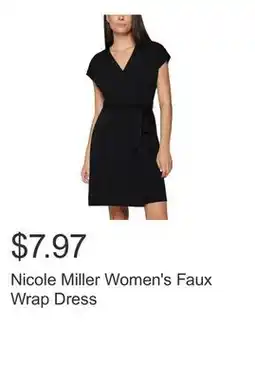 Costco Nicole Miller Women's Faux Wrap Dress offer