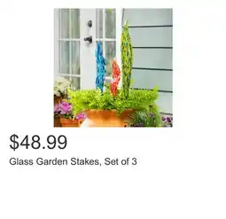 Costco Glass Garden Stakes, Set of 3 offer