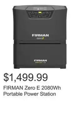 Costco FIRMAN Zero E 2080Wh Portable Power Station offer