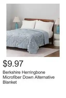 Costco Berkshire Herringbone Microfiber Down Alternative Blanket offer