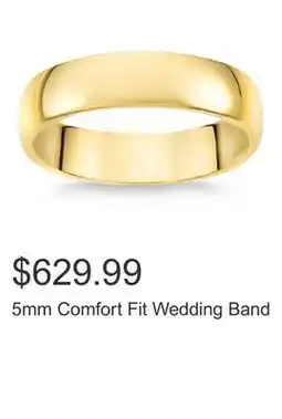 Costco 5mm Comfort Fit Wedding Band offer