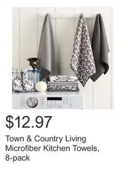 Costco Town & Country Living Microfiber Kitchen Towels, 8-pack offer