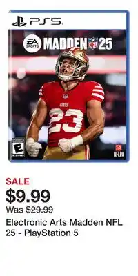 Game Stop Electronic Arts Madden NFL 25 - PlayStation 5 offer