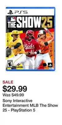 Game Stop Sony Interactive Entertainment MLB The Show 25 - PlayStation 5 offer