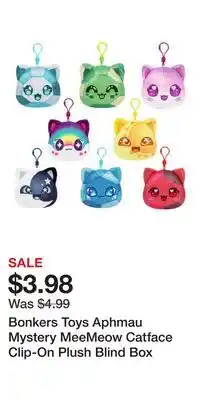 Game Stop Bonkers Toys Aphmau Mystery MeeMeow Catface Clip-On Plush Blind Box offer