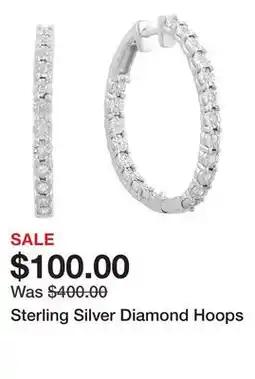 Belk Sterling Silver Diamond Hoops offer