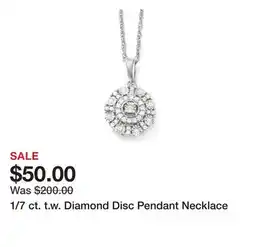 Belk 1/7 ct. t.w. Diamond Disc Pendant Necklace offer