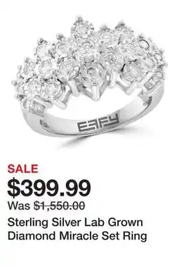 Belk Sterling Silver Lab Grown Diamond Miracle Set Ring offer