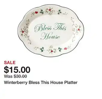 Belk Winterberry Bless This House Platter offer