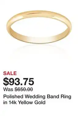 Belk Polished Wedding Band Ring in 14k Yellow Gold offer