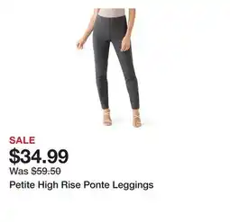 Belk Petite High Rise Ponte Leggings offer