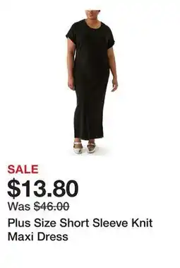 Belk Plus Size Short Sleeve Knit Maxi Dress offer
