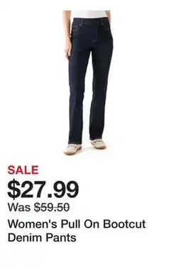 Belk Women's Pull On Bootcut Denim Pants offer