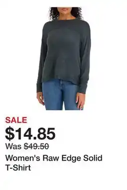 Belk Women's Raw Edge Solid T-Shirt offer