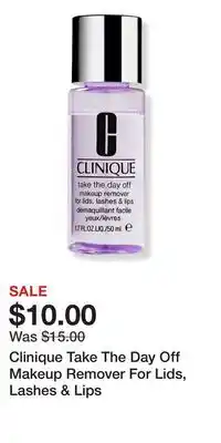 Ulta Beauty Clinique Take The Day Off Makeup Remover For Lids, Lashes & Lips offer