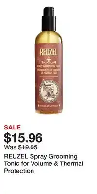 Ulta Beauty REUZEL Spray Grooming Tonic for Volume & Thermal Protection offer