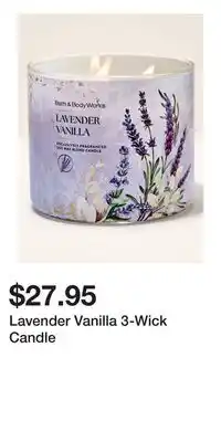 Bath & Body Works Lavender Vanilla 3-Wick Candle offer