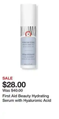 Ulta Beauty First Aid Beauty Hydrating Serum with Hyaluronic Acid offer