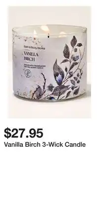 Bath & Body Works Vanilla Birch 3-Wick Candle offer