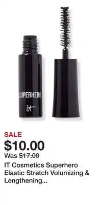 Ulta Beauty IT Cosmetics Superhero Elastic Stretch Volumizing & Lengthening Mascara offer