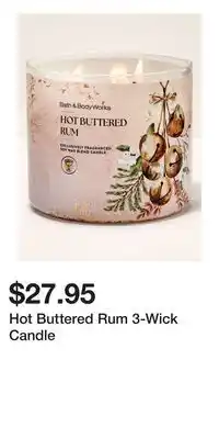 Bath & Body Works Hot Buttered Rum 3-Wick Candle offer