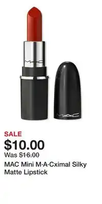 Ulta Beauty MAC Mini M·A·Cximal Silky Matte Lipstick offer