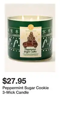 Bath & Body Works Peppermint Sugar Cookie 3-Wick Candle offer