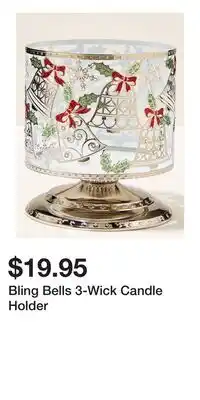 Bath & Body Works Bling Bells 3-Wick Candle Holder offer