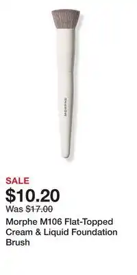 Ulta Beauty Morphe M106 Flat-Topped Cream & Liquid Foundation Brush offer