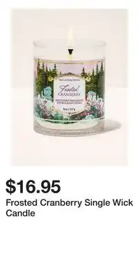 Bath & Body Works Frosted Cranberry Single Wick Candle offer
