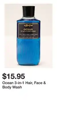 Bath & Body Works Ocean 3-in-1 Hair, Face & Body Wash offer