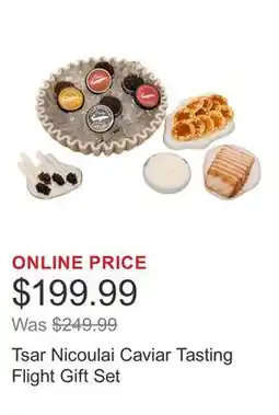 Costco Tsar Nicoulai Caviar Tasting Flight Gift Set offer