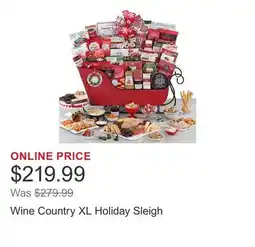 Costco Wine Country XL Holiday Sleigh offer