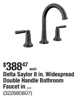 The Home Depot Delta Saylor 8 in. Widespread Double Handle Bathroom Faucet in. offer