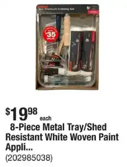 The Home Depot Metal Tray/Shed Resistant White Woven Paint offer