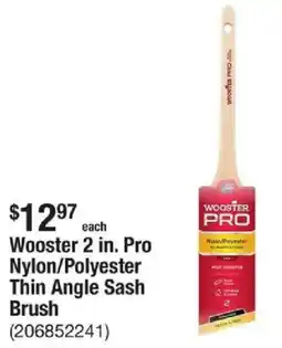The Home Depot Wooster 2 in. Pro Nylon/Polyester Thin Angle Sash Brush offer