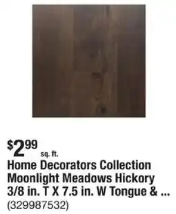 The Home Depot Home Decorators Collection Moonlight Meadows Hickory 3/8 in. T X 7.5 in. W Tongue offer