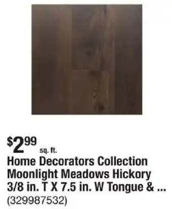 Home Decorators Collection Moonlight Meadows Hickory 3/8 in. T X 7.5 in. W Tongue