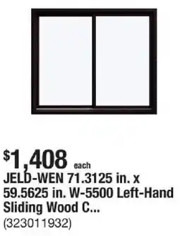 The Home Depot JELD-WEN 71.3125 in. x 59.5625 in. W-5500 Left-Hand Sliding Wood offer