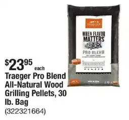The Home Depot Traeger Pro Blend All-Natural Wood Grilling Pellets offer