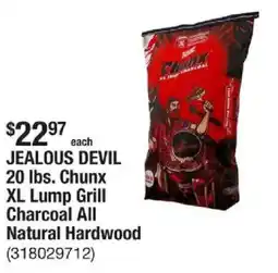 The Home Depot JEALOUS DEVIL Chunx XL Lump Grill Charcoal All Natural Hardwood offer