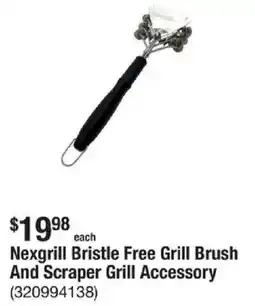 The Home Depot Nexgrill Bristle Free Grill Brush And Scraper Grill Accessory offer